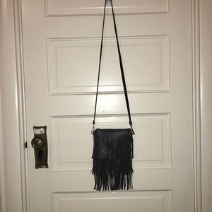 Fringe Leather Crossbody Bag